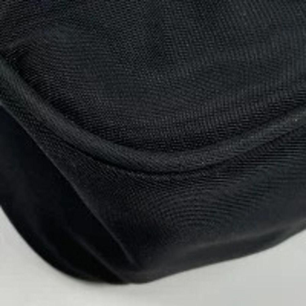 Prada Black Nero Handbag Plate Accessory Makeup Clutch Black